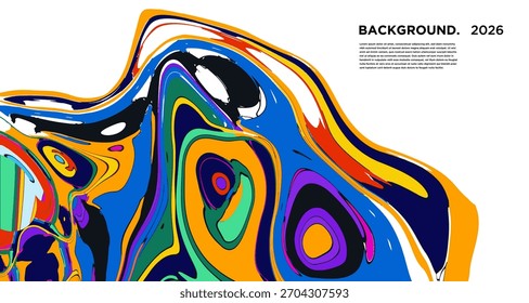 Colorful Psychedelic Fluid Vector Banner – Trippy Abstract Colorful  Background 2026
