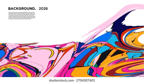 Colorful Psychedelic Fluid Vector Banner – Trippy Abstract Colorful  Background 2026