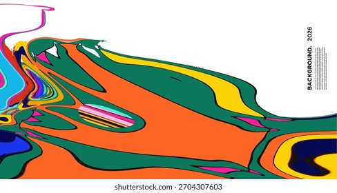 Colorful Psychedelic Fluid Vector Banner – Trippy Abstract Colorful  Background 2026