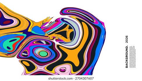 Colorful Psychedelic Fluid Vector Banner – Trippy Abstract Colorful  Background 2026