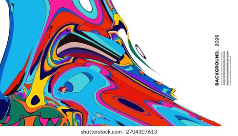 Colorful Psychedelic Fluid Vector Banner – Trippy Abstract Colorful  Background 2026