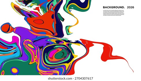 Colorful Psychedelic Fluid Vector Banner – Trippy Abstract Colorful  Background 2026