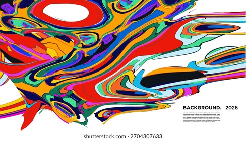 Colorful Psychedelic Fluid Vector Banner – Trippy Abstract Colorful  Background 2026