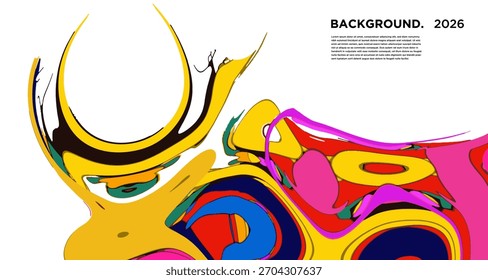 Colorful Psychedelic Fluid Vector Banner – Trippy Abstract Colorful  Background 2026