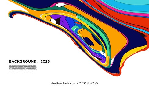 Colorful Psychedelic Fluid Vector Banner – Trippy Abstract Colorful  Background 2026