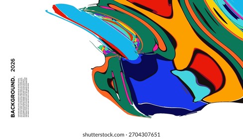 Colorful Psychedelic Fluid Vector Banner – Trippy Abstract Colorful  Background 2026