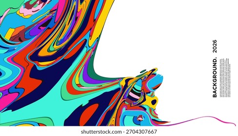 Colorful Psychedelic Fluid Vector Banner – Trippy Abstract Colorful  Background 2026