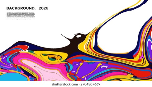 Colorido Anuncio de Vector de fluidos psicodélicos – Trippy Fondo Abstractas Colorido 2026