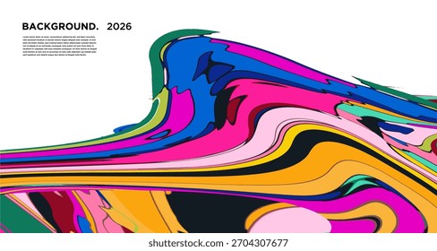 Colorful Psychedelic Fluid Vector Banner – Trippy Abstract Colorful  Background 2026
