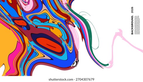 Colorful Psychedelic Fluid Vector Banner – Trippy Abstract Colorful  Background 2026