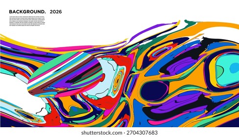 Colorido Anuncio de Vector de fluidos psicodélicos – Trippy Fondo Abstractas Colorido 2026