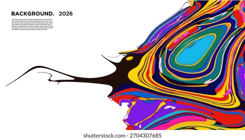 Colorful Psychedelic Fluid Vector Banner – Trippy Abstract Colorful  Background 2026