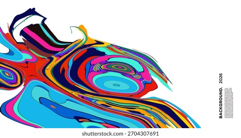 Colorful Psychedelic Fluid Vector Banner – Trippy Abstract Colorful  Background 2026