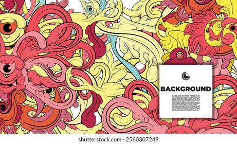 colorful psychedelic illustration for any design such as background, music festival, book cover, summer flayer, homepage, landing page.