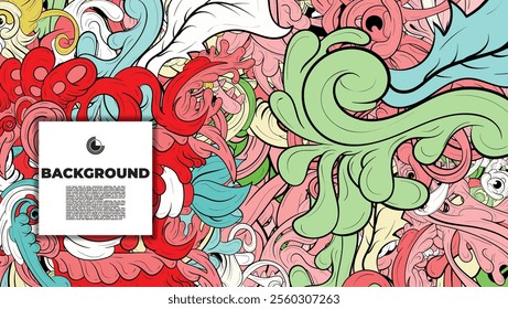 colorful psychedelic illustration for any design such as background, music festival, book cover, summer flayer, homepage, landing page.