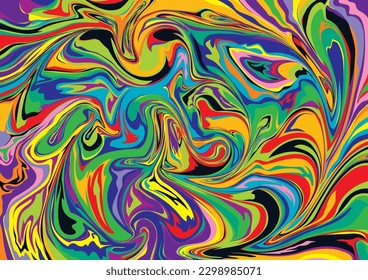 Colorful and psychedelic marble wallpaper background