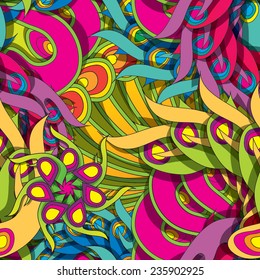 Colorful psychedelic seamless pattern eps10