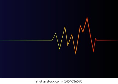 Colorful Pulse Graph Line Background Stock Vector (Royalty Free ...