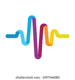 Colorful Pulse Health and Pulse Life Logo Vector