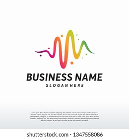 Colorful Pulse logo designs concept vector, Healthcare logo template