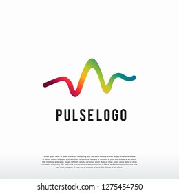 Colorful Pulse Logo minimalist vector, Colorful Pulse Icon