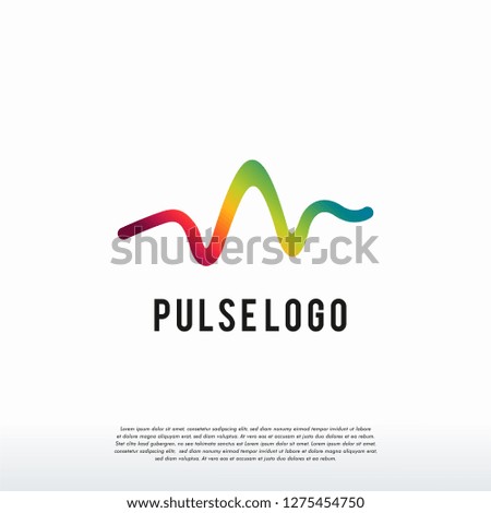 Colorful Pulse Logo minimalist vector, Colorful Pulse Icon