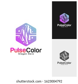 Colorful Pulse Logo Template Design Vector, Creative design, Icon symbol