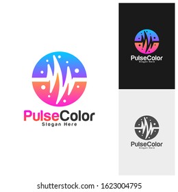 Colorful Pulse Logo Template Design Vector, Creative design, Icon symbol