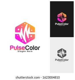 Colorful Pulse Logo Template Design Vector, Creative design, Icon symbol