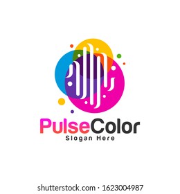 Colorful Pulse Logo Template Design Vector, Creative design, Icon symbol