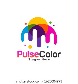 Colorful Pulse Logo Template Design Vector, Creative design, Icon symbol