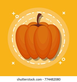 colorful pumpkin autumn symbol