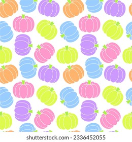 Fondo de patrón sin soldadura de calabaza colorida