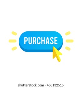 Colorful purchase button. Design elements for mobile and web applications. Purchase button in stylish colors for your web shop. Purchase button vector illustration. Purchase button eps10. 