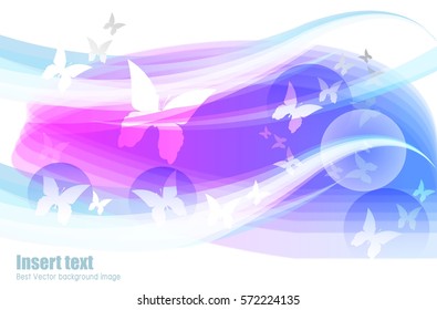Colorful purple abstract vector background of butterfly pattern
