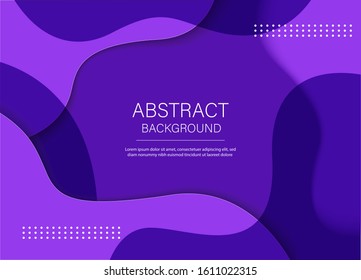 Colorful purple background. Composition of the liquid form. Creative illustration for poster, web, landing, page, cover, ad, greeting, postcard promotion Vector illustration