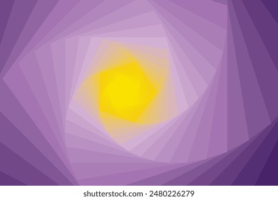 Colorful Purple Blue Yellow Pentagon Abstract Background, Vector Design, Monochrome Background, A Tunnel Effect, Light At The End of The Tunnel