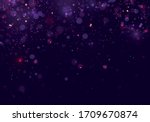 Colorful purple bokeh effect.Texture background abstract Glitter and elegant for Christmas. Dust white. Sparkling magical dust particles. Magic concept. Vector