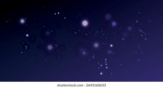 Colorful purple bokeh effect.Texture background abstract Glitter and elegant for Christmas. Dust white. Sparkling magical dust particles. Magic concept. Vector