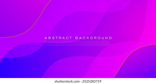 Colorful purple gradient geometric business banner wave design. Creative banner design with wave shapes and lines for template. Simple white horizontal banner. Eps10 vector
