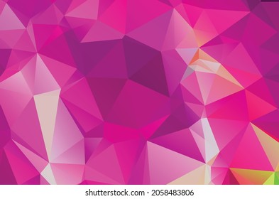 Colorful purple vivid polygonal triangular background pattern