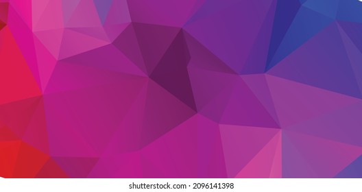 Colorful purple vivid polygonal triangular background pattern