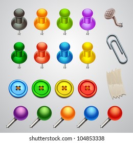 colorful push pin