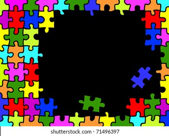 Colorful puzzle background with copy space. Also available as jpeg.