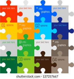 colorful puzzle background, infographic data design template, layout. problem solving abstract concept business background.