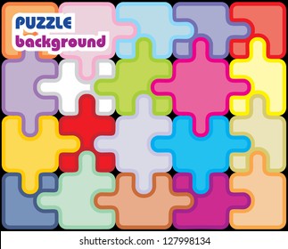 Colorful puzzle background. Vector