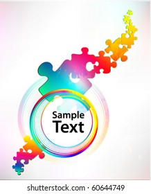 Colorful puzzle banner