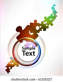 Colorful puzzle banner