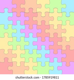 Colorful puzzle piece background vector.