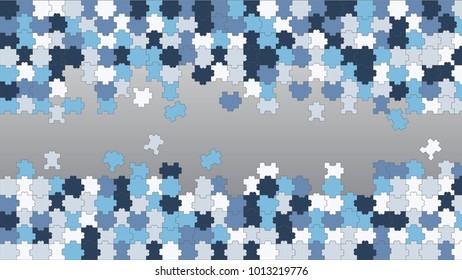 Colorful puzzle piece vector background